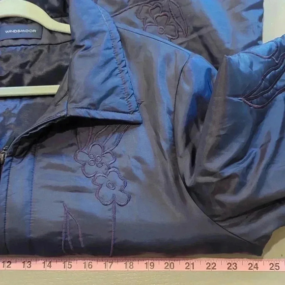 Windsmoor Jacket size 16 Winter Blue‎ Embroidered Flowers - Picture 12 of 13
